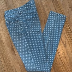 Polka Dots Cotton Skinny Jeans